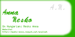 anna mesko business card
